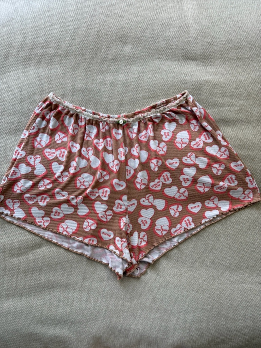 Aerie Heart-Print Sleep Shorts